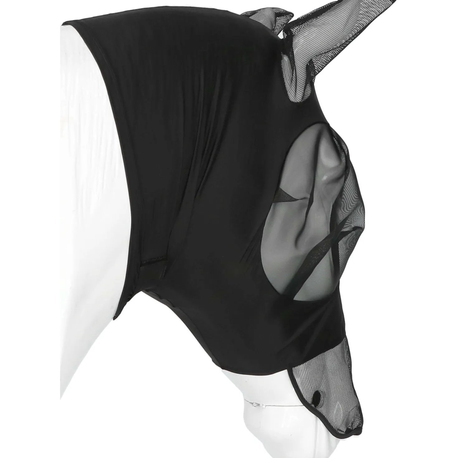 EQUITHÈME Vliegenmasker Hood met UV-Bescherming Zwart