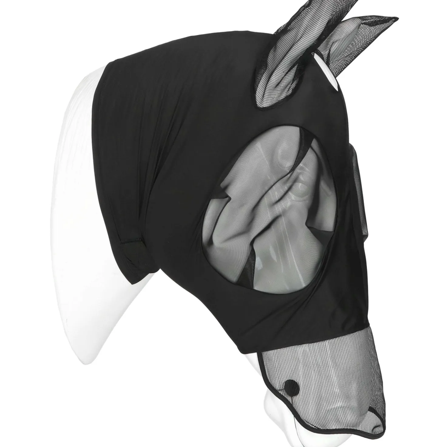 EQUITHÈME Vliegenmasker Hood met UV-Bescherming Zwart