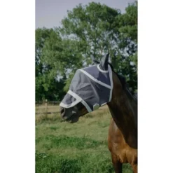 EQUITHÈME Vliegenmasker Hoop met UV-Bescherming Navy