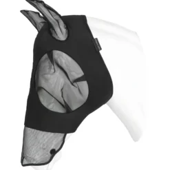 EQUITHÈME Vliegenmasker Lycra UV protection Met Neusnetje Zwart