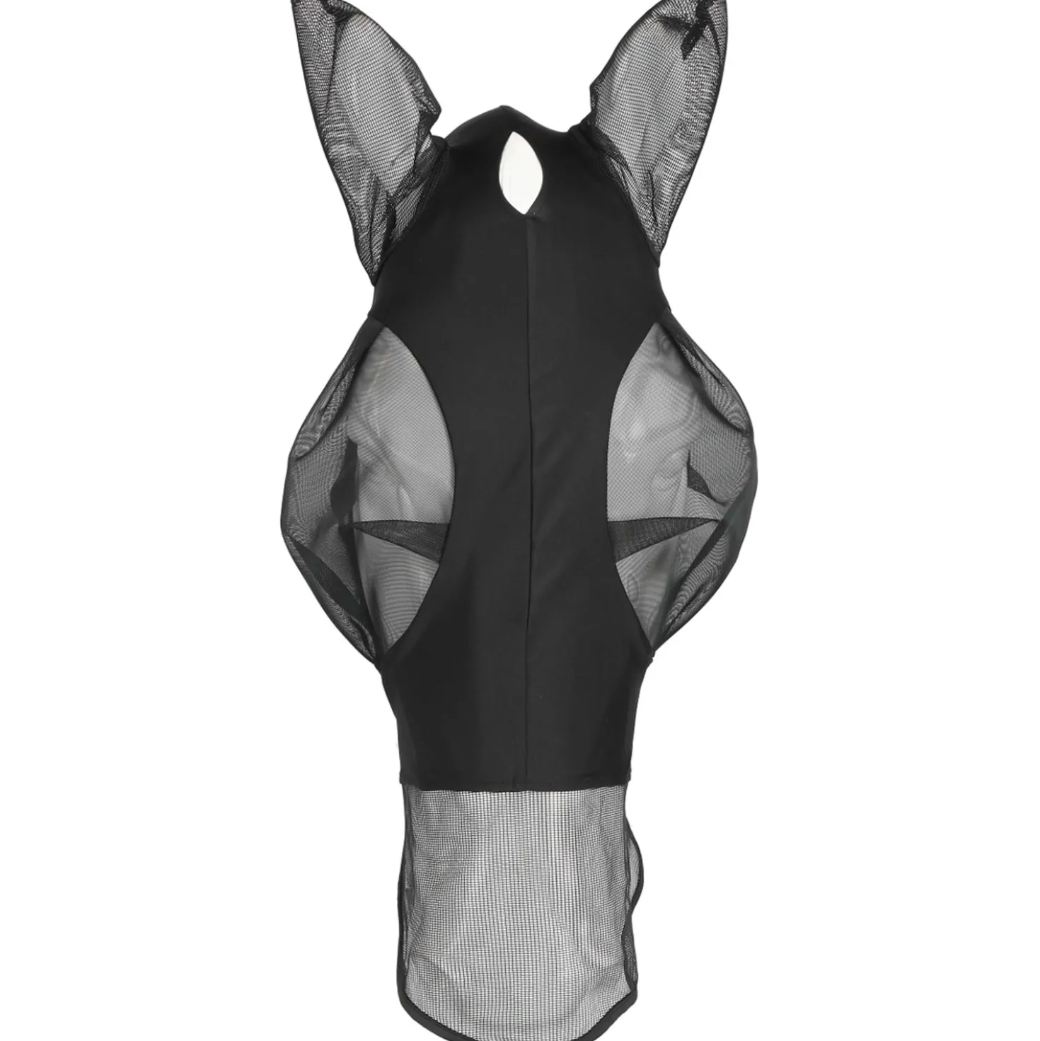 EQUITHÈME Vliegenmasker Lycra UV protection Met Neusnetje Zwart