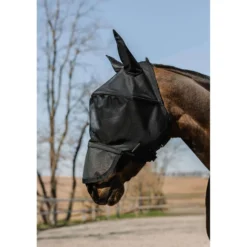 EQUITHÈME Vliegenmasker Protec met UV-Bescherming Zwart