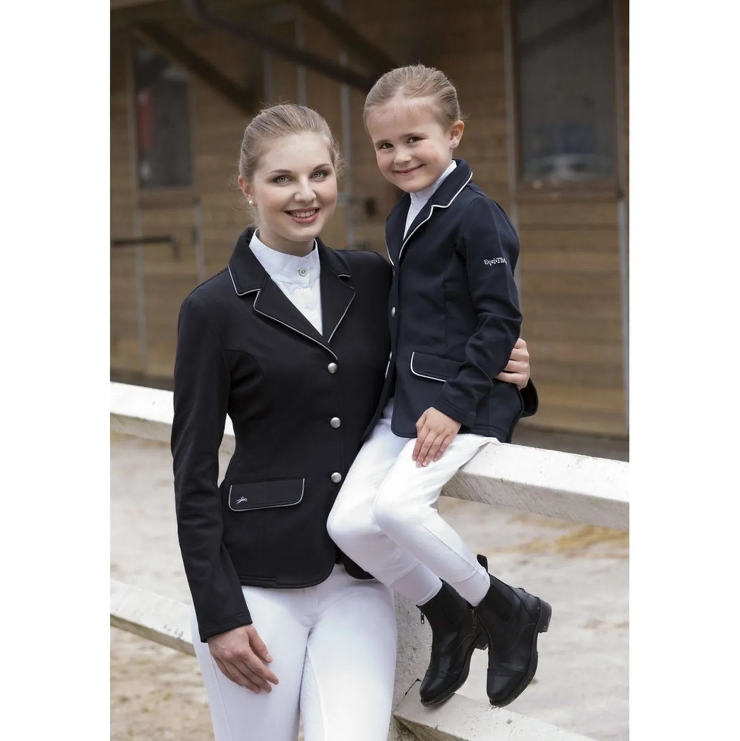 EQUITHÈME Wedstrijdjasje Soft Classic Marine Blauw/Wit