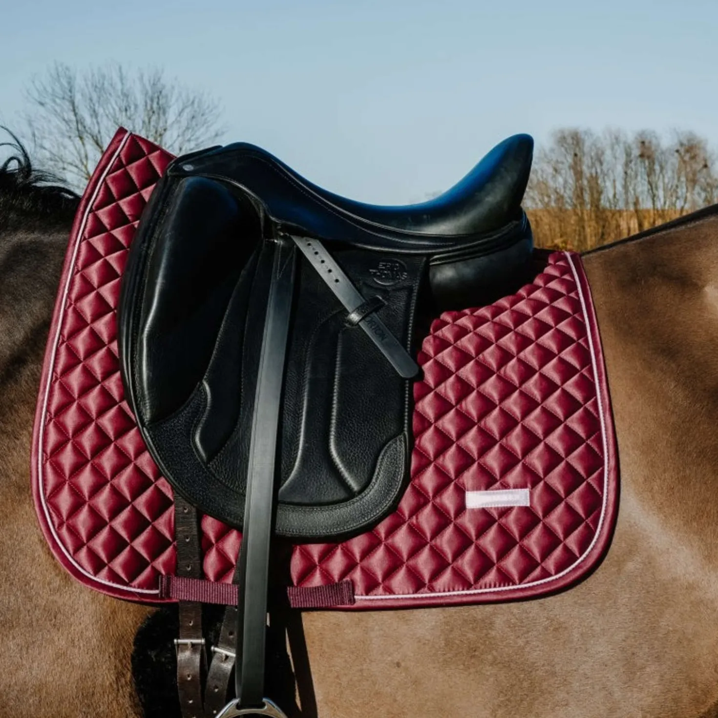 EQUITHÈME Zadeldekje Nacre Dressuur Bordeaux