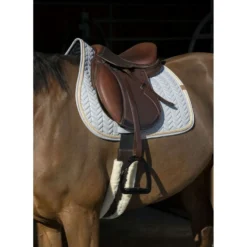 EQUITHÈME Zadeldekje Softy Jumping Grijs/Blauw