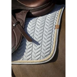 EQUITHÈME Zadeldekje Softy Jumping Grijs/Blauw