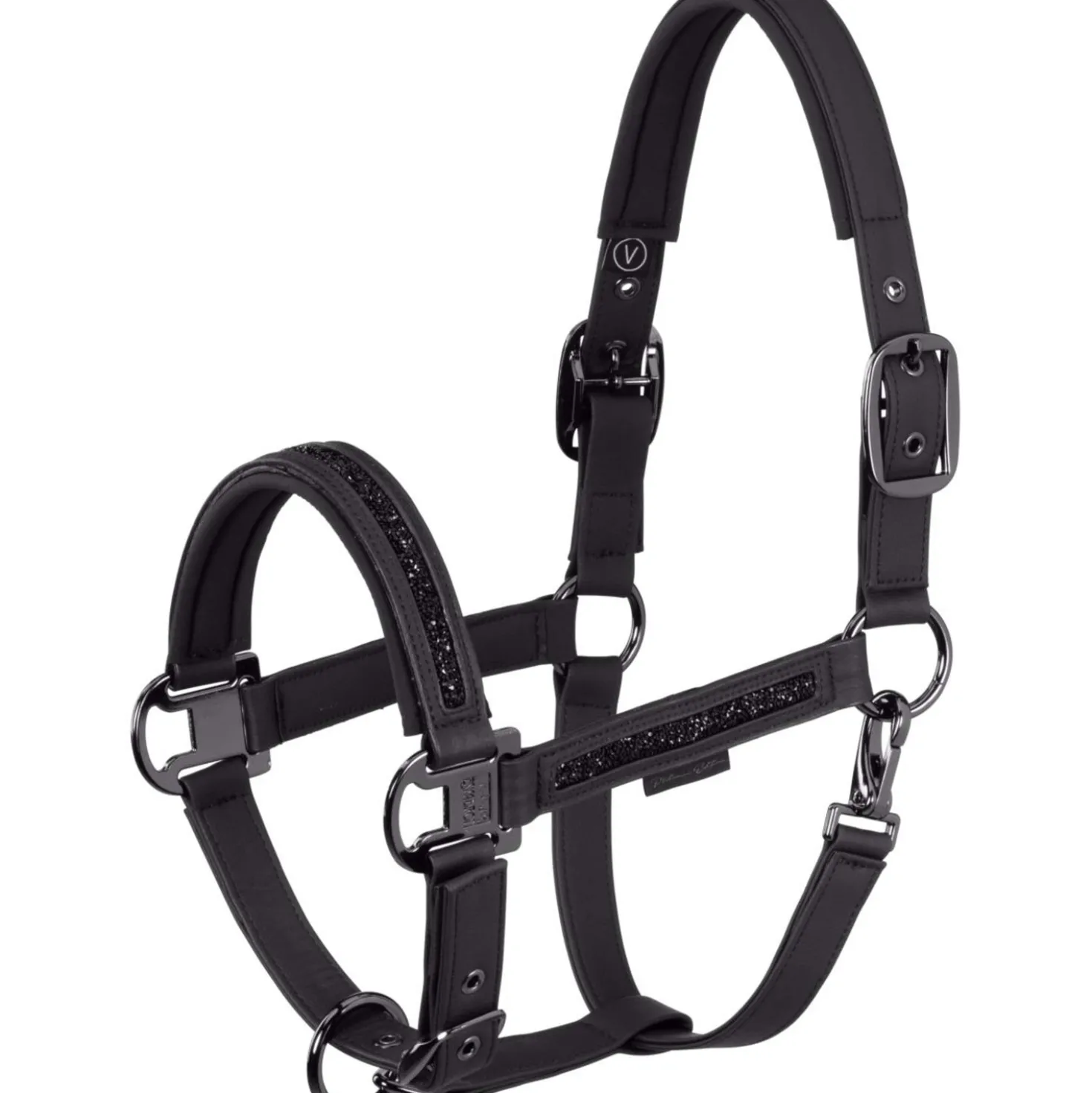 Eskadron Halster Platinum '26 Faux Leather Jewel Zwart