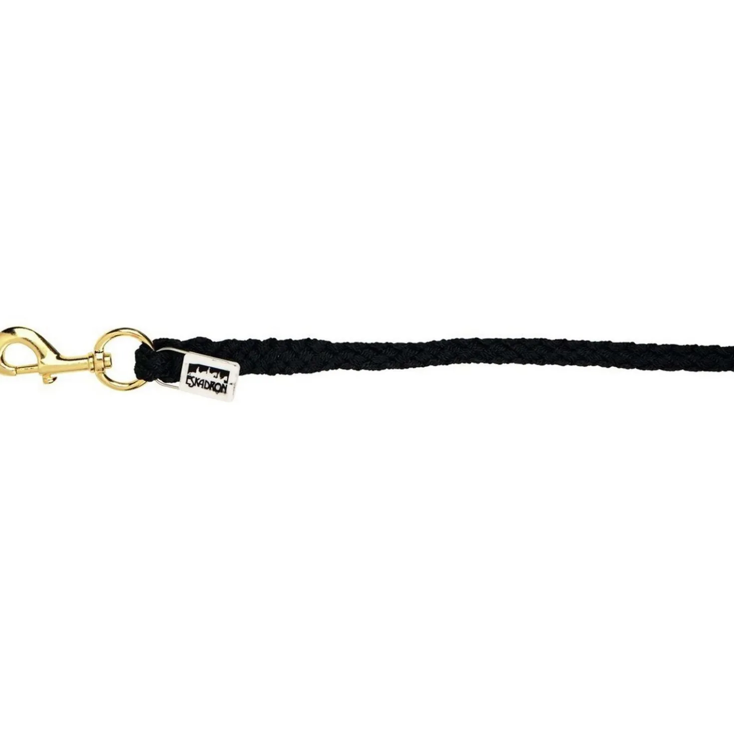 Eskadron Halstertouw Classic Messing Musketon Zwart