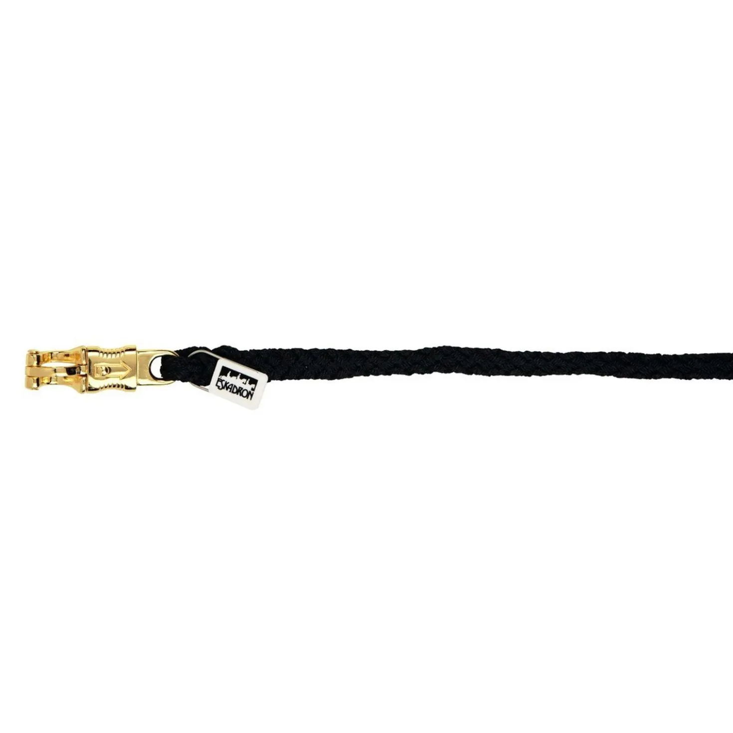 Eskadron Halstertouw Classic Messing Paniekhaak Zwart
