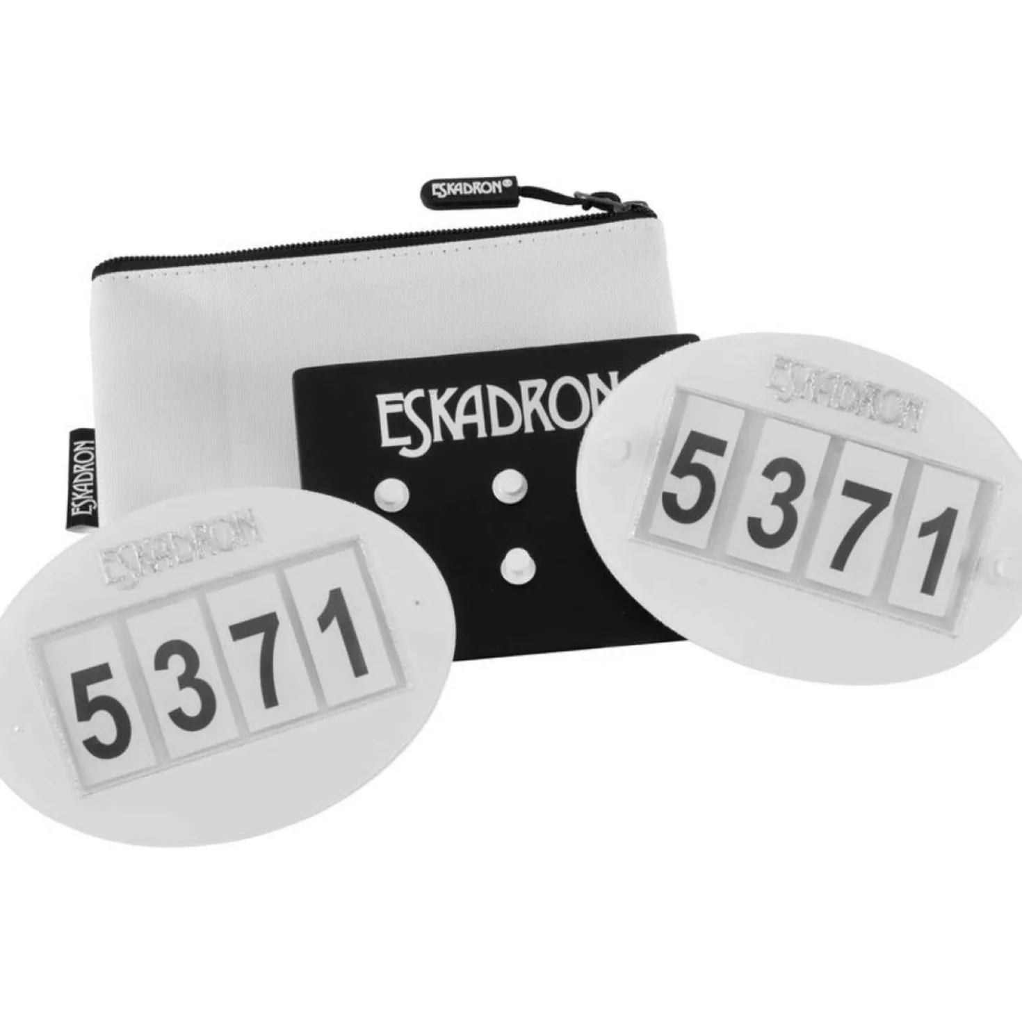 Eskadron Startnummers Quick-Pin 4 Wit
