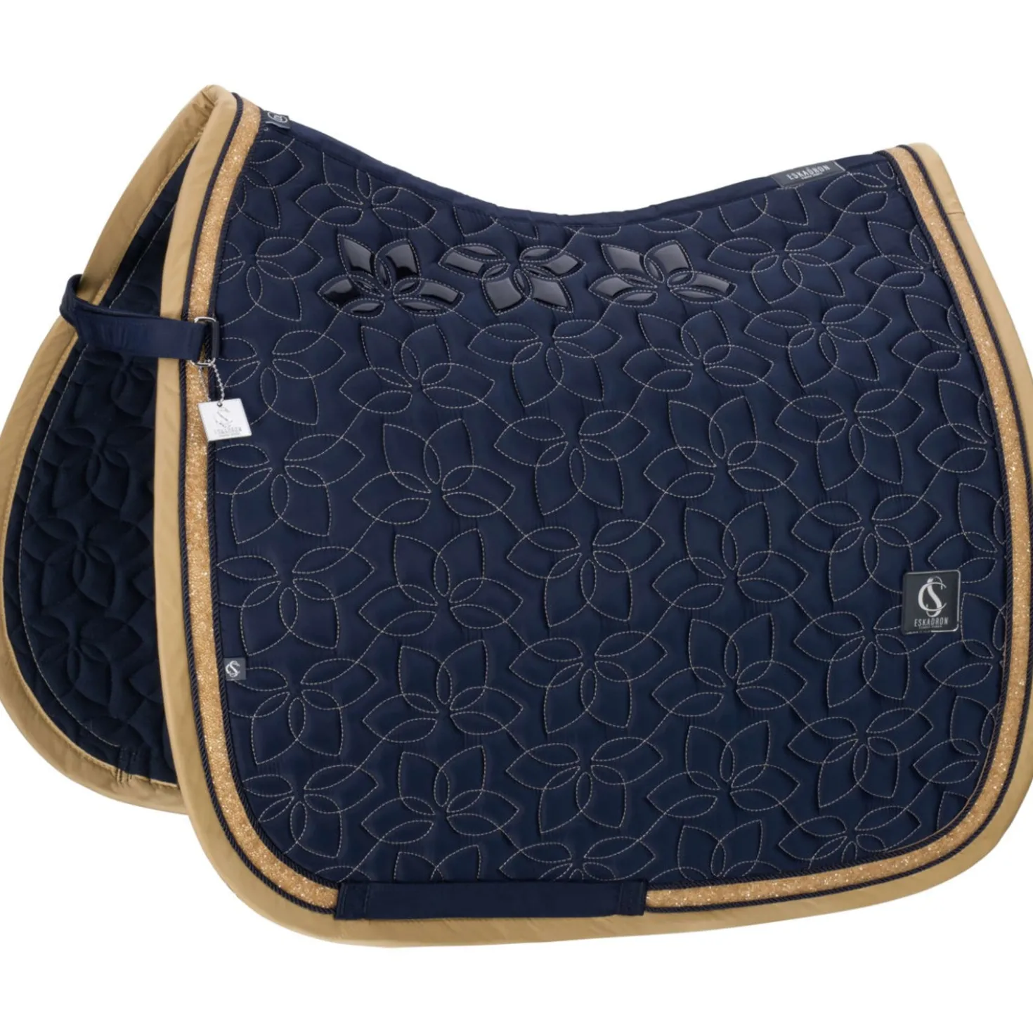 Eskadron Zadeldekje Classic Sports Glossy Jewel Contrast Dressuur Navy
