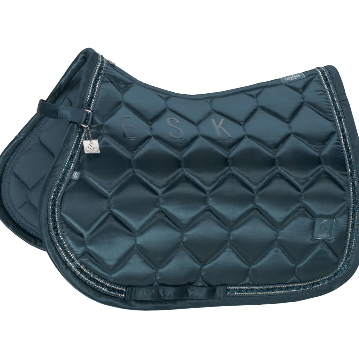Eskadron Zadeldekje Classic Sports Satin Frills Veelzijdigheid Ocean
