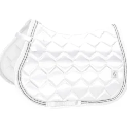 Eskadron Zadeldekje Classic Sports Satin Frills Veelzijdigheid Wit