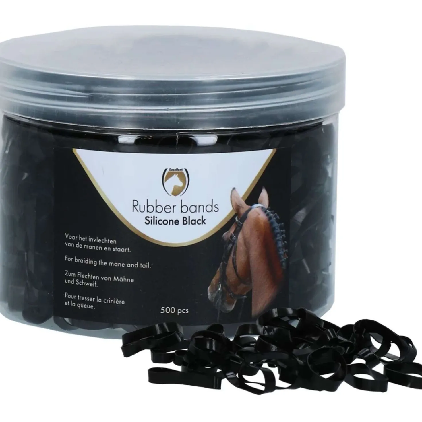 Excellent Horse Elastiekjes Zwart