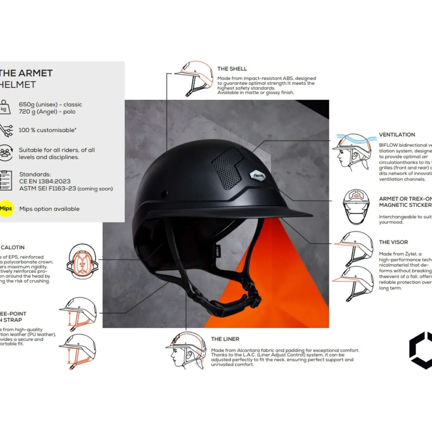 Flex-On Cap Armet Star Angel Bruin/Zwart