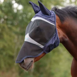 FlyGuard by Shires Vliegenmasker Pro Fine Mesh met Oren en Neus Navy