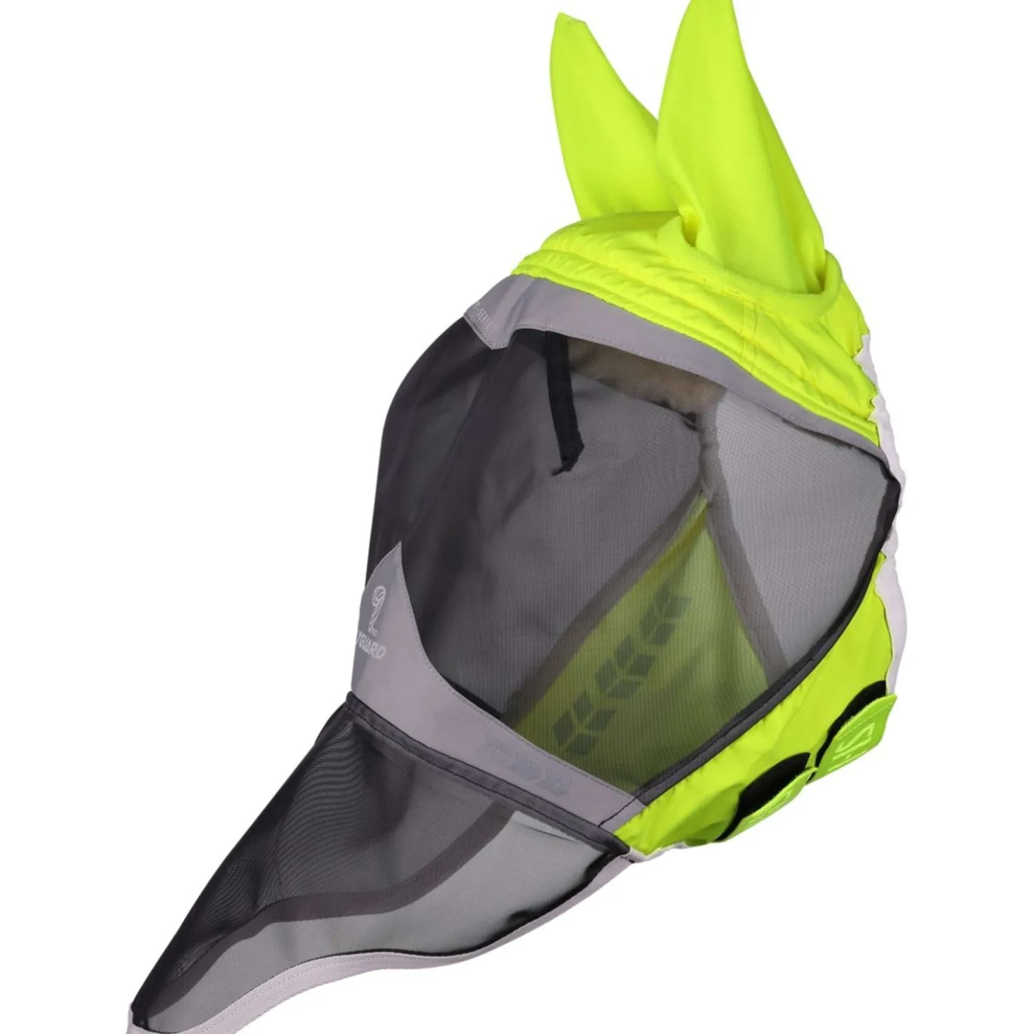 FlyGuard by Shires Vliegenmasker Pro Hi-Viz Fine Mesh met Oren en Neus Fluo Geel