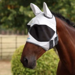 FlyGuard by Shires Vliegenmasker Pro Sun Shade met Oren Wit
