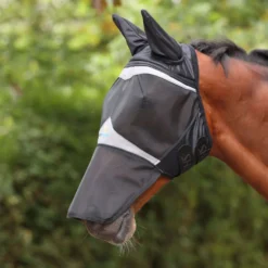FlyGuard by Shires Vliegenmasker Pro Fine Mesh met Oren en Neusflap Jet