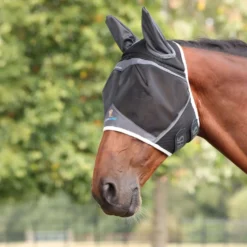 FlyGuard by Shires Vliegenmasker Pro Air Motion met Oren Donkergrijs