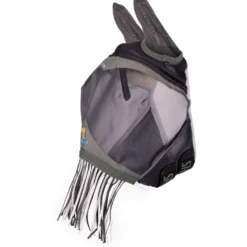 FlyGuard by Shires Vliegenmasker Pro Air Motion met Oren en Franjes Khaki