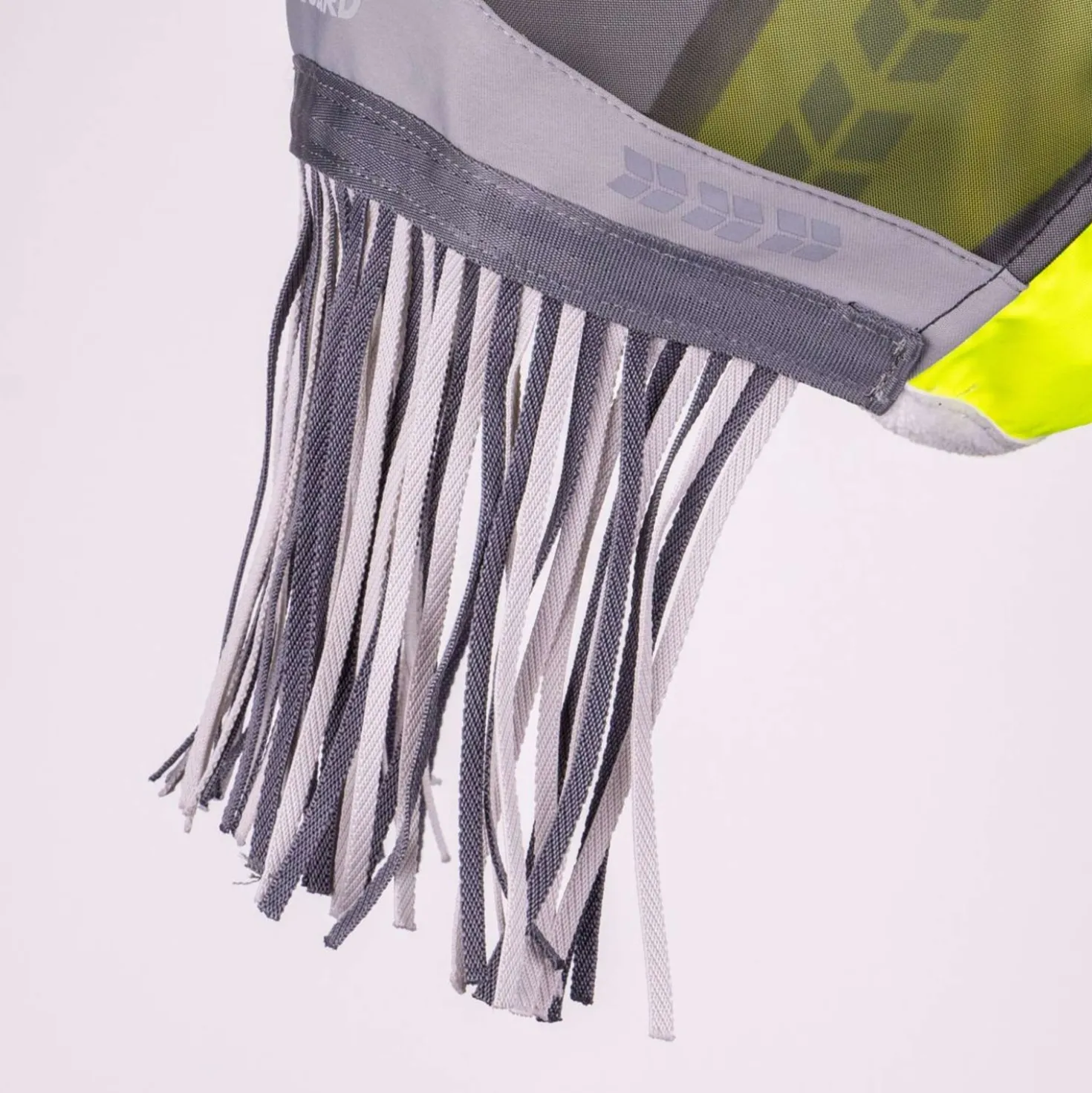 FlyGuard by Shires Vliegenmasker Pro Hi-Viz Fine Mesh met Oren en Franjes Fluo Geel