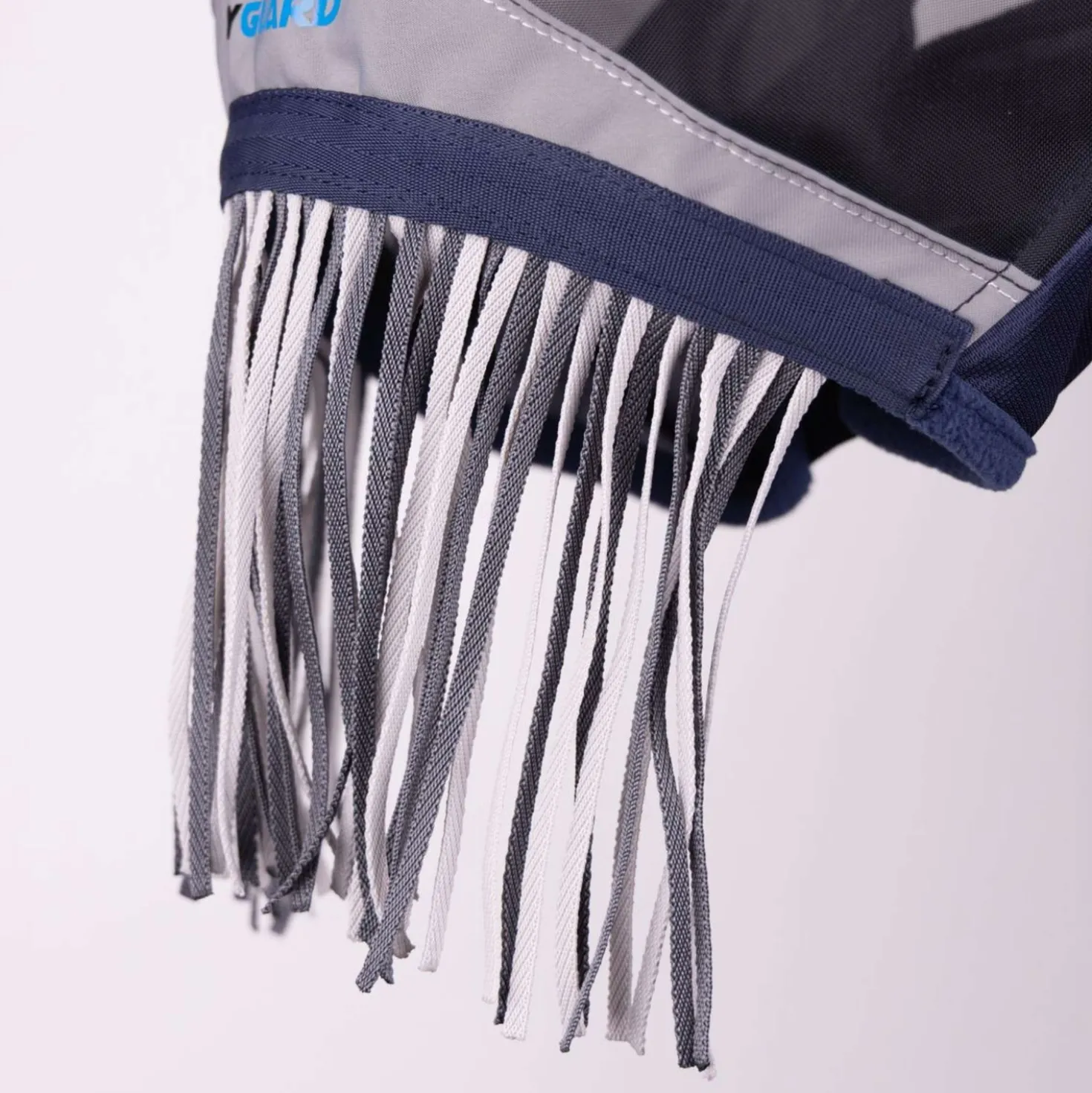 FlyGuard by Shires Vliegenmasker Pro Fine Mesh zonder Oren met Franjes Navy