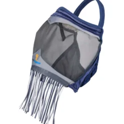 FlyGuard by Shires Vliegenmasker Pro Fine Mesh zonder Oren met Franjes Navy