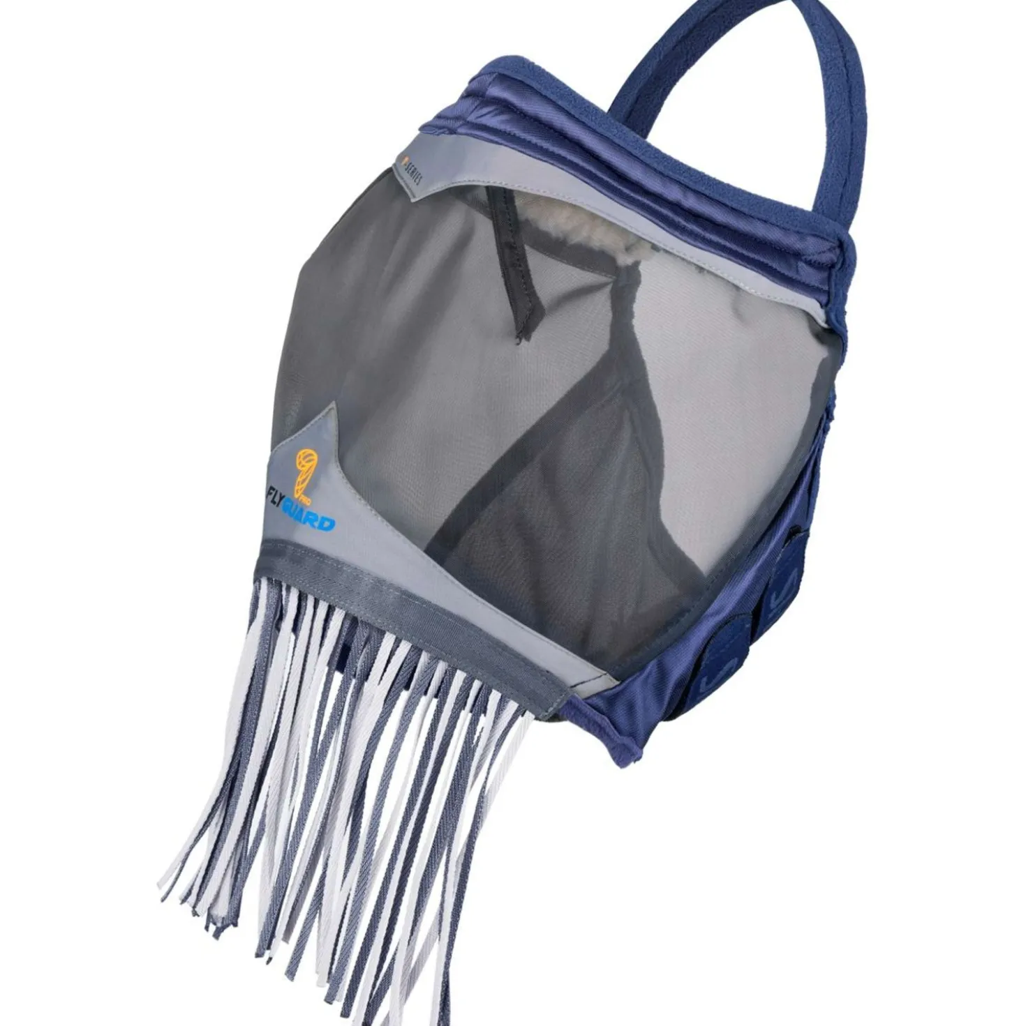 FlyGuard by Shires Vliegenmasker Pro Fine Mesh zonder Oren met Franjes Navy