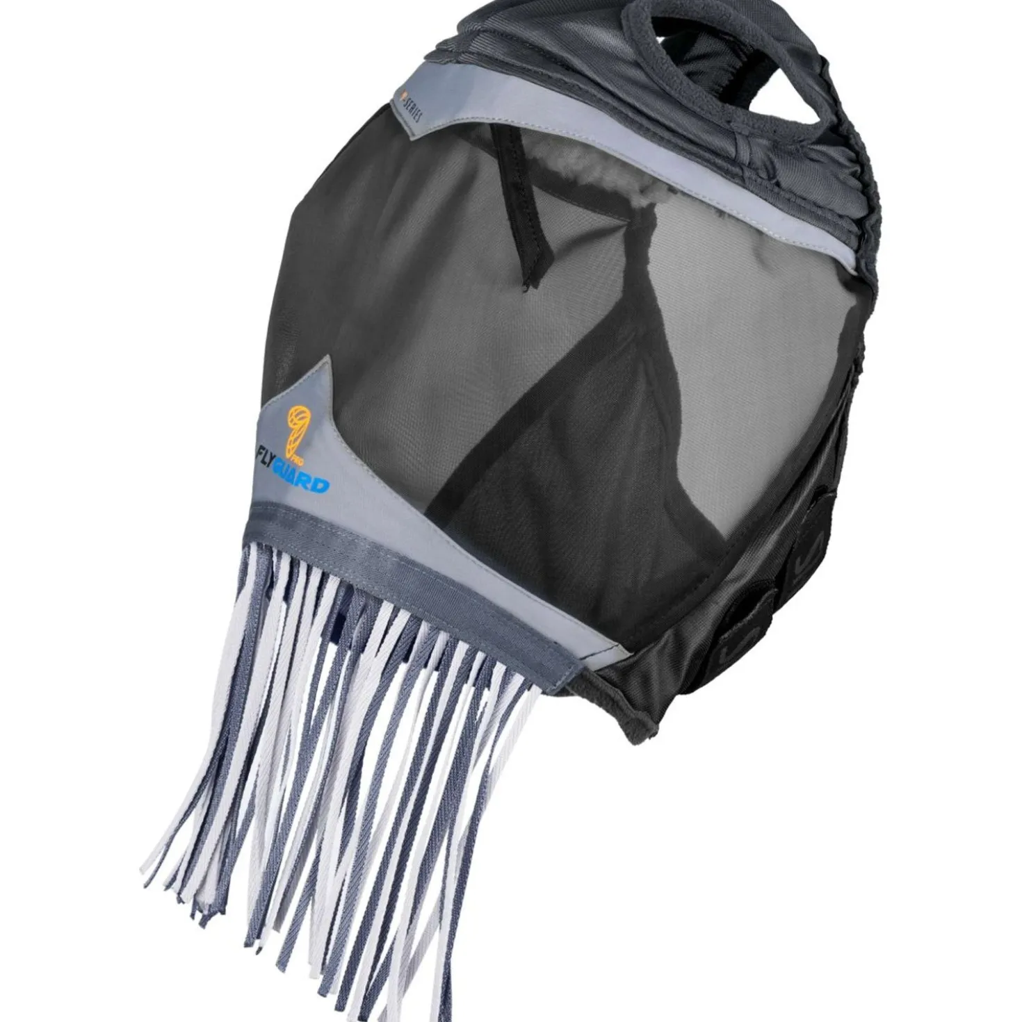 FlyGuard by Shires Vliegenmasker Pro Fine Mesh met Ooruitsparing en Neusfranje Jet