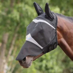 FlyGuard by Shires Vliegenmasker Pro Fine Mesh met Oren en Neus Jet