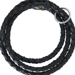 F.R.A. Cordeoring Kripton Cordeo Leder Rond Gevlochten Zwart
