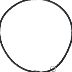 F.R.A. Cordeoring Kripton Cordeo Leder Rond Gevlochten Zwart