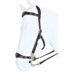F.R.A. Hackamore Hoofdstel Imperial Softleder Teugels Havana