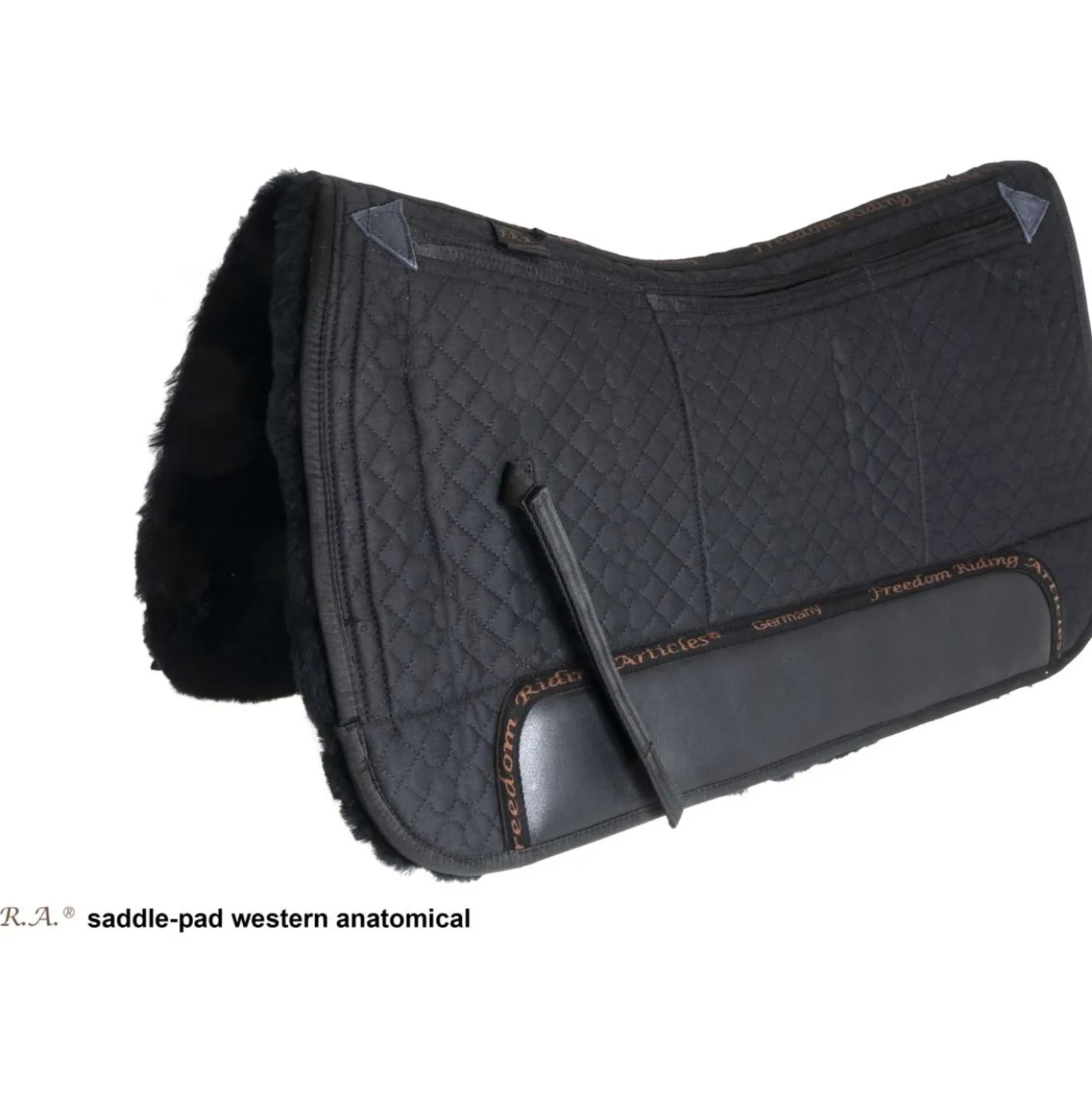 F.R.A. Westernpad De Luxe Extra Volbont 3vaks met Inlagen Zwart