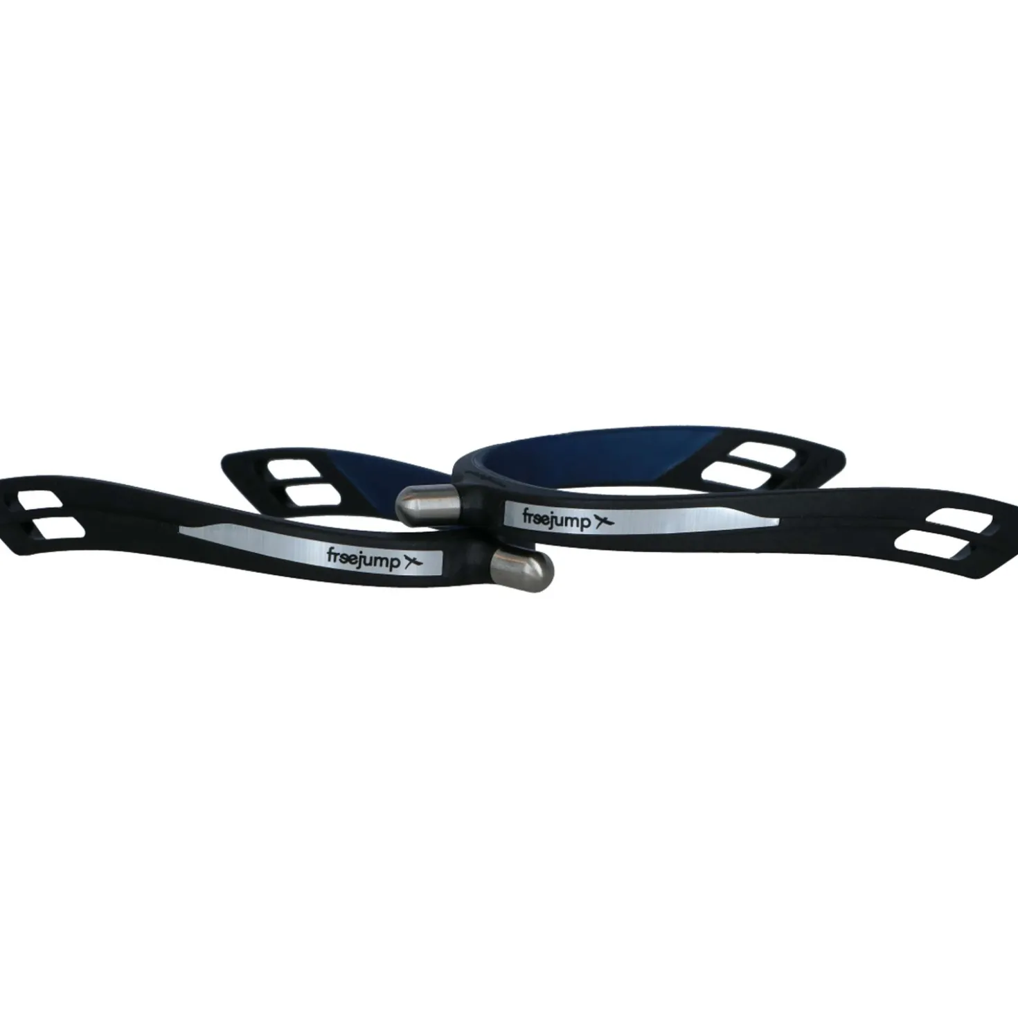 Freejump Knopsporen Spur'on Round End Zwart/Pearl Blue