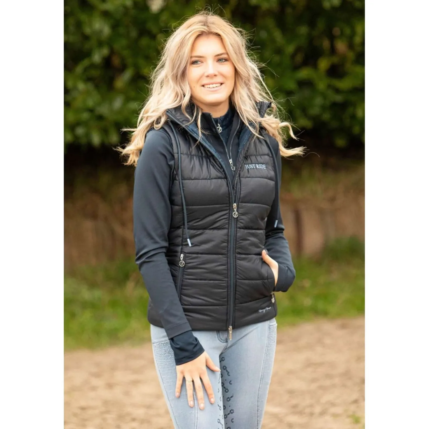 Harry's Horse Bodywarmer Just Ride Retro Navy