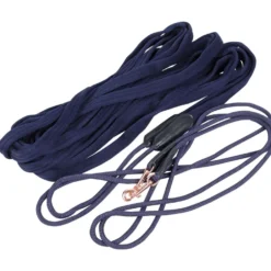 Harry's Horse Dubbele Longeerlijn Rosegold Navy