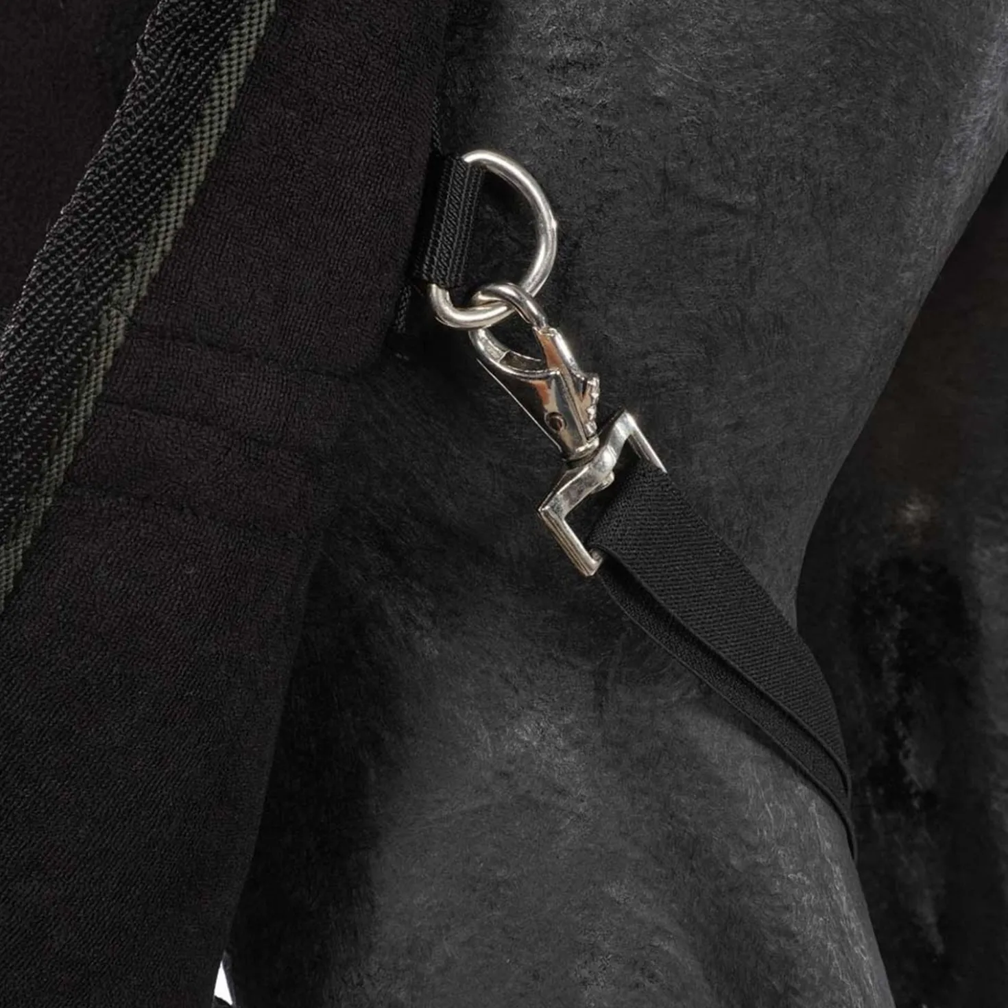 Harry's Horse Fleecedeken met Oprolbare Hals Zwart