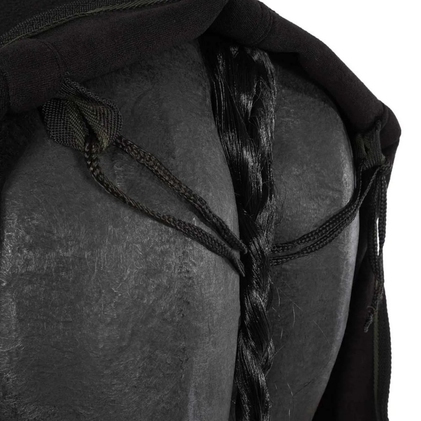 Harry's Horse Fleecedeken met Oprolbare Hals Zwart