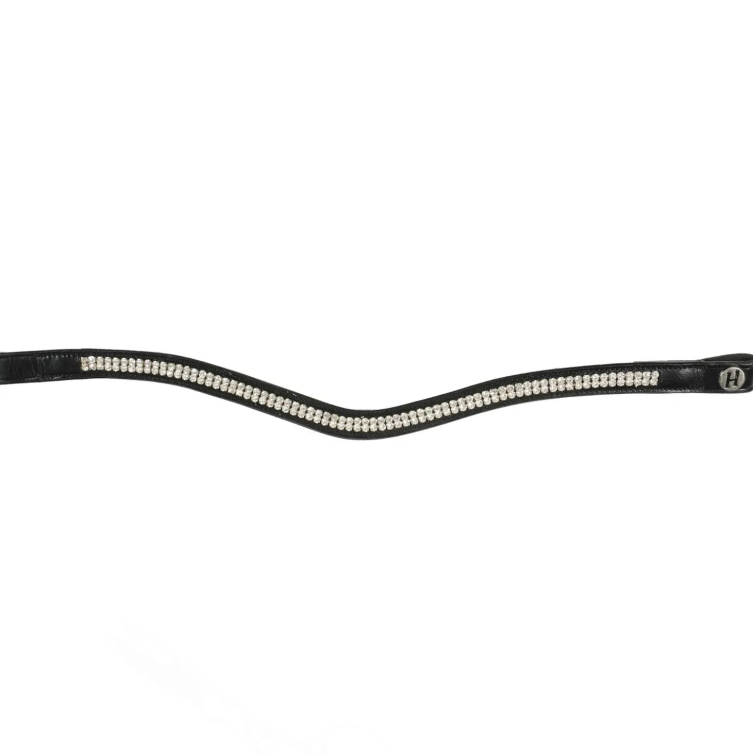 Harry's Horse Frontriem Crystal Wave Zwart/Zilver