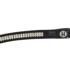 Harry's Horse Frontriem Crystal Wave Zwart/Zilver