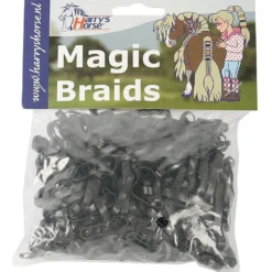 Harry's Horse Haarelastiekjes Magic Braids Zakje Zwart