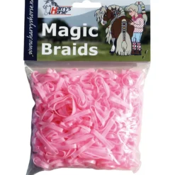 Harry's Horse Haarelastiekjes Magic Braids Zakje Roze
