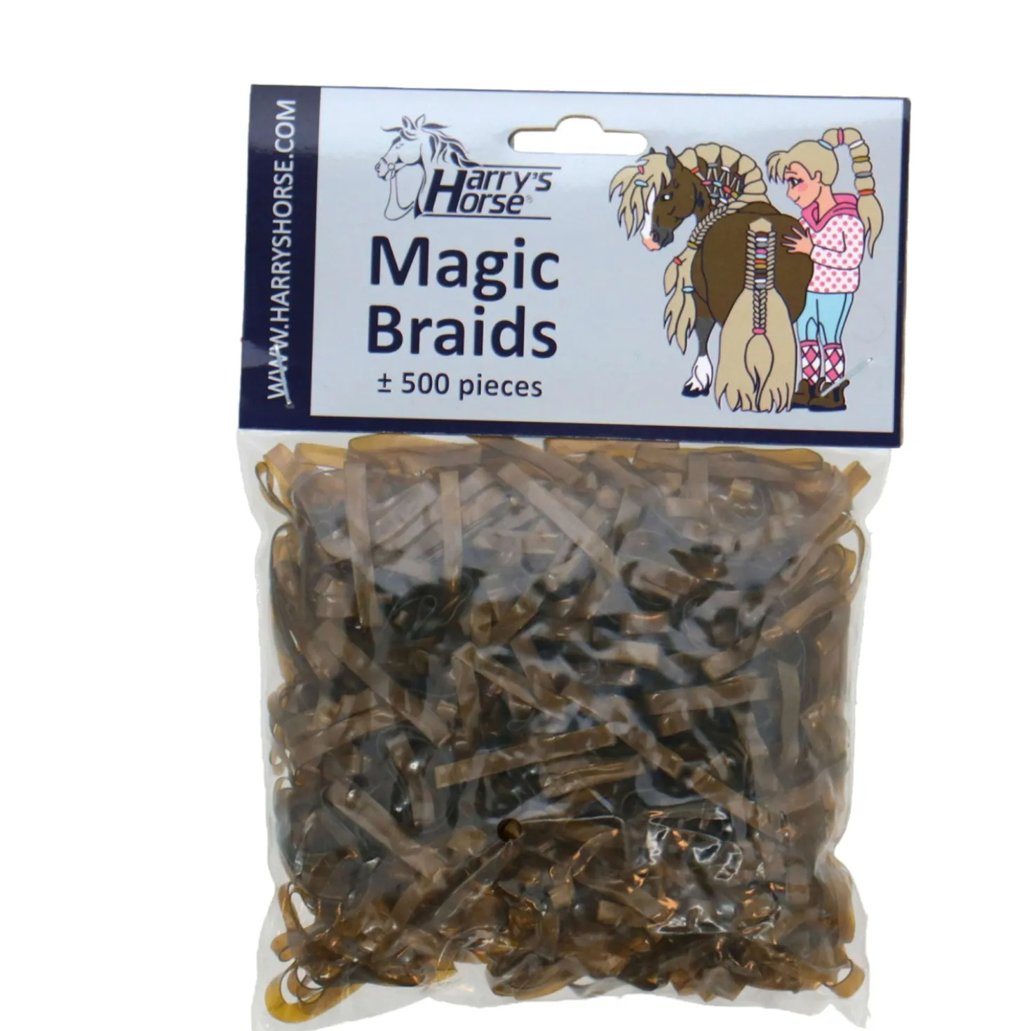 Harry's Horse Haarelastiekjes Magic Braids Zakje Goud