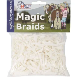 Harry's Horse Haarelastiekjes Magic Braids Zakje Wit