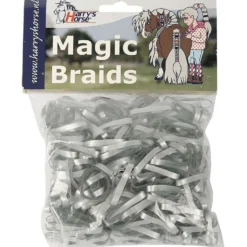 Harry's Horse Haarelastiekjes Magic Braids Zakje Zilver