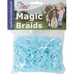 Harry's Horse Haarelastiekjes Magic Braids Zakje Licht Blauw