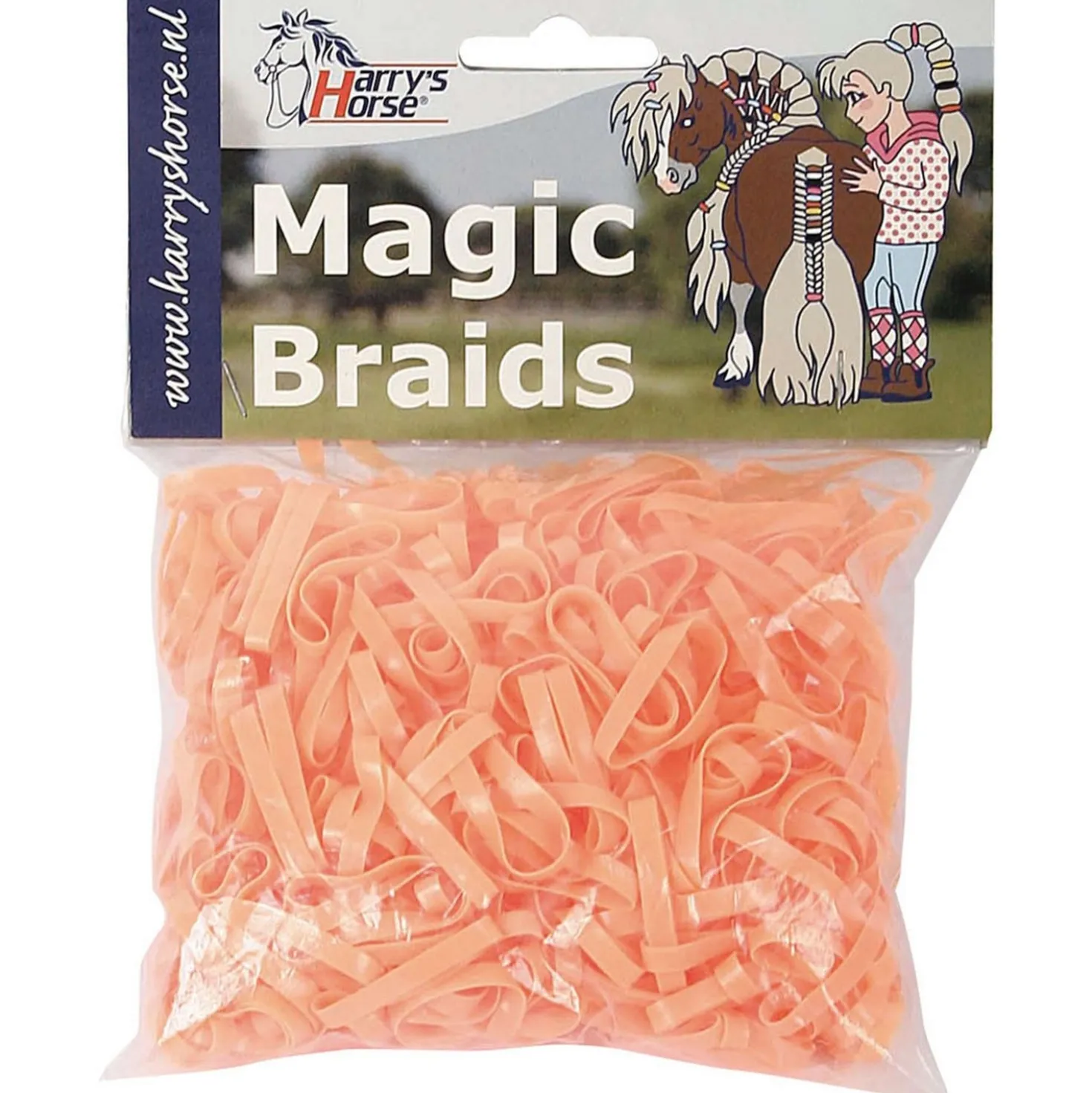 Harry's Horse Haarelastiekjes Magic Braids Zakje Oranje