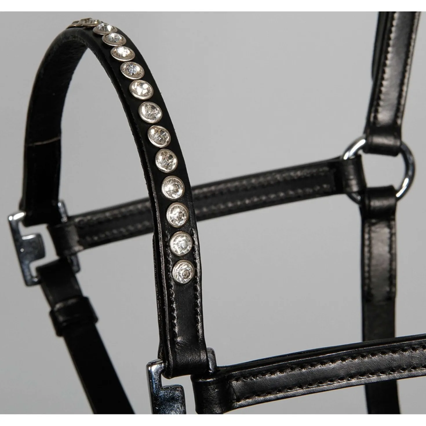Harry's Horse Halster Crystal Zwart/Zilver